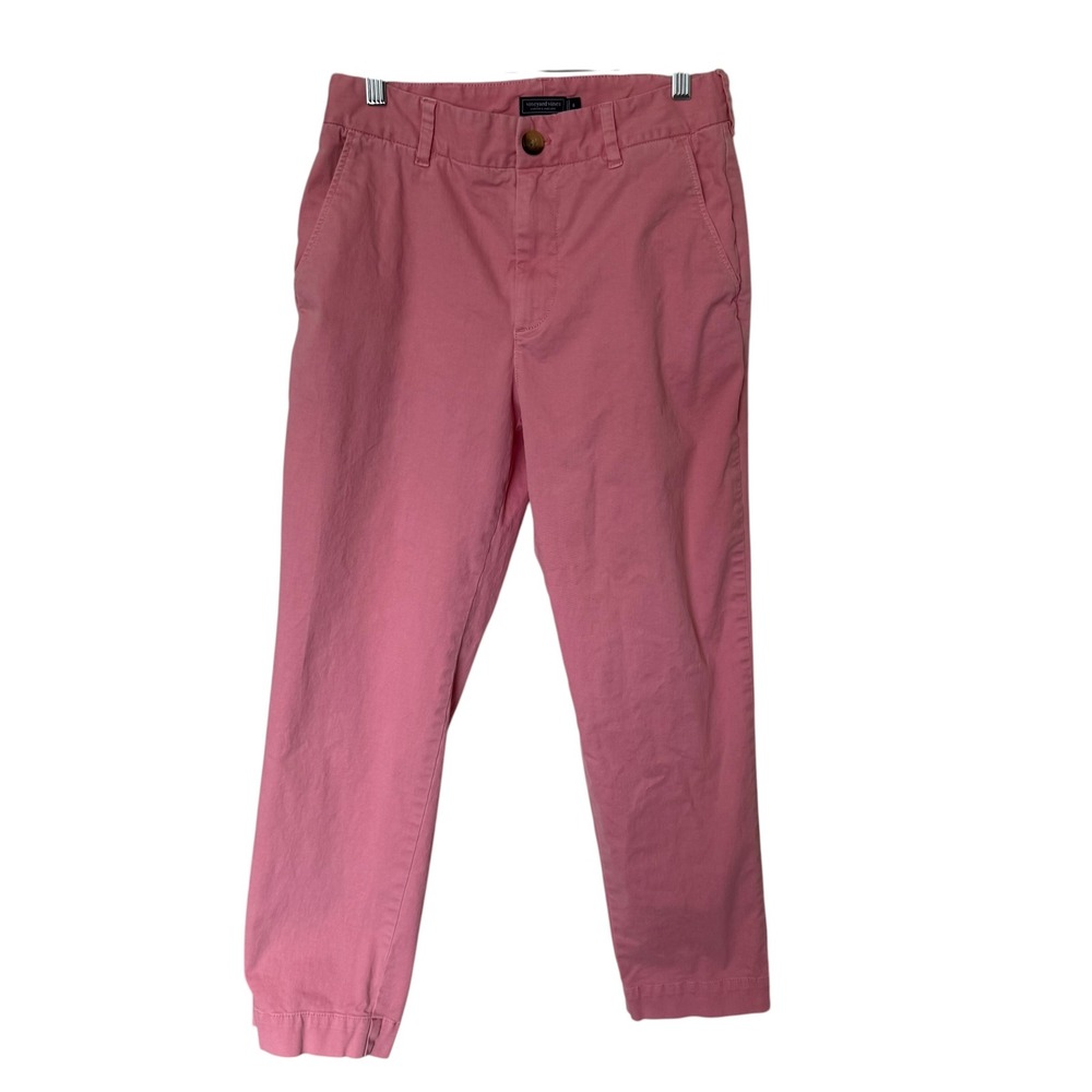 Vineyard Vines Chino Pants Women 6 Pink Excellent Straight Leg Mid Rise Coastal